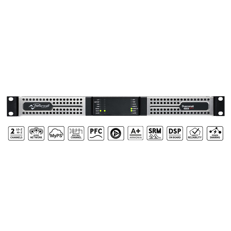 Cục Đẩy Công Suất  2 kênh Powersoft Duecanali 4804 DSP+