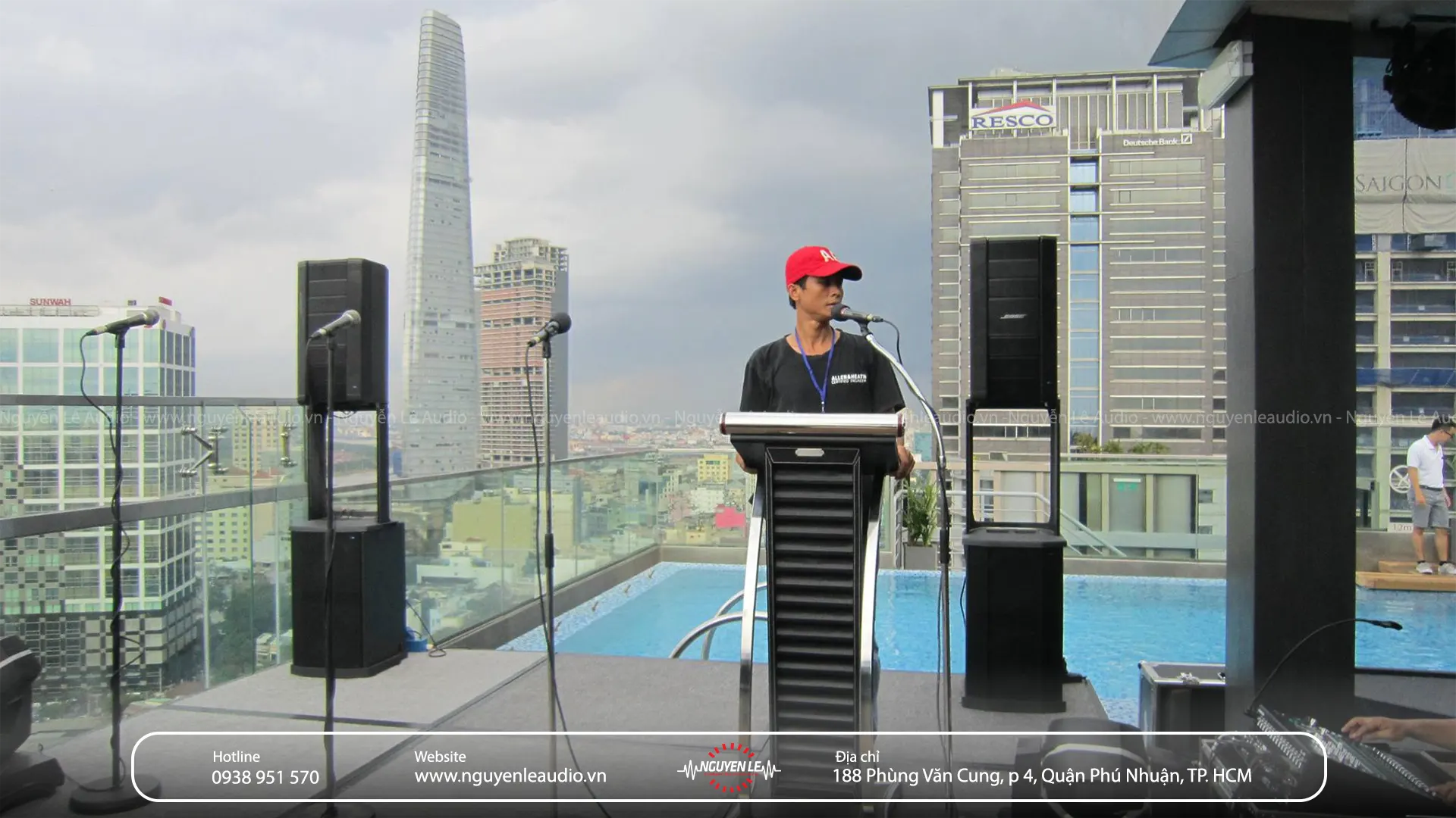 Đảm bảo âm thanh được phủ đầy không gian Rooftop Liberty Central 