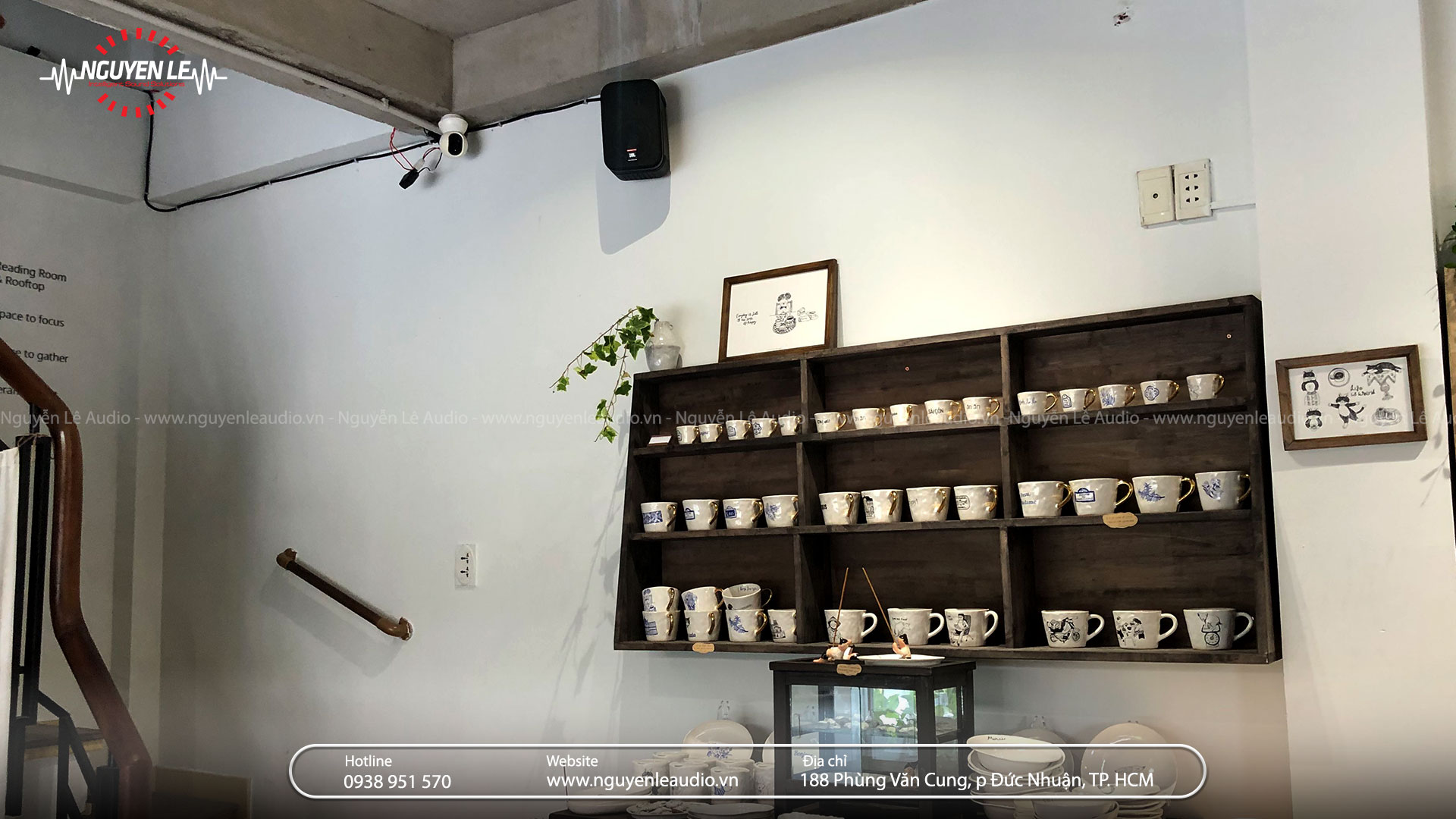 Thiết kế loa tối gian cho không gian cafe Haru Object
